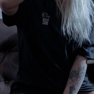 taktisches Shirt Döner Carbine Vorderseite mit QR-Code und Frontprint